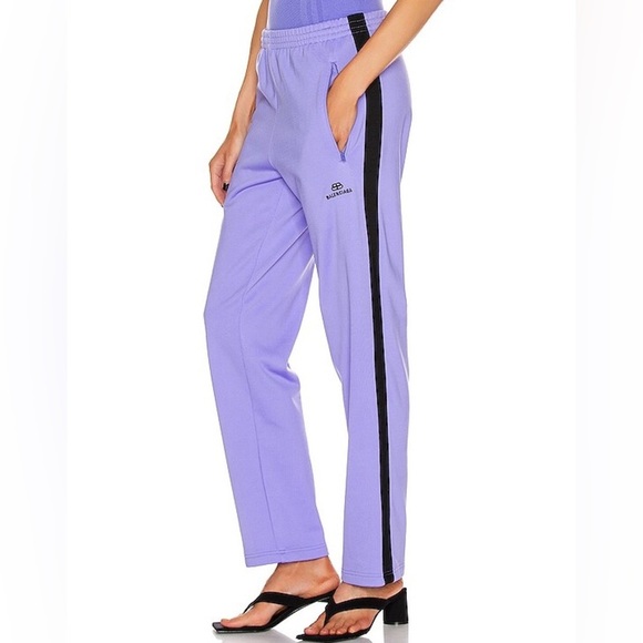 Authentic Balenciaga Vibrant Lavender Joggers with Black Accent - Picture 1 of 6
